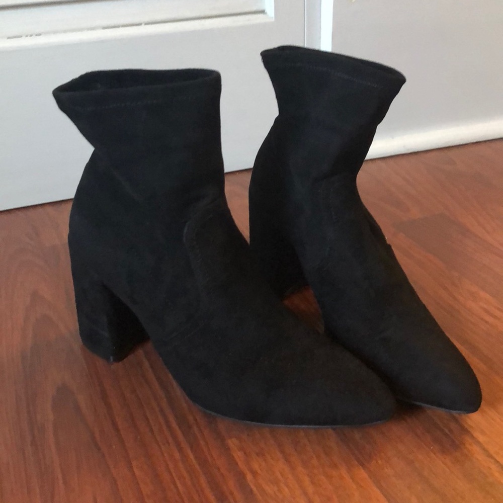 Black sock booties